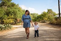 pregnant woman with boy 